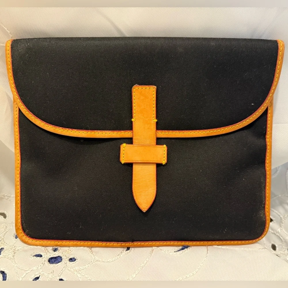 Dooney & Bourke Vintage Black Canvas with Leather Accents iPad Cover
